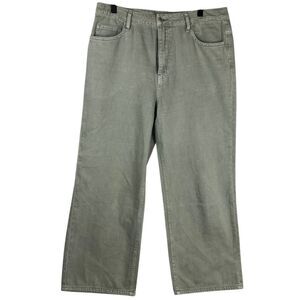 Vervet Jeans By Altar'd State Sz 31 Sage Green Cotton Cropped High Rise Jeans‎